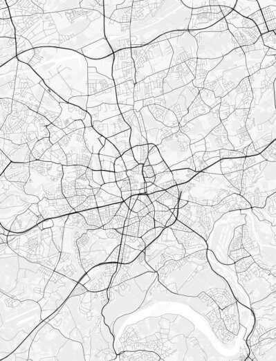 NRW-Karte mit markierten Städten für den Winterdienst